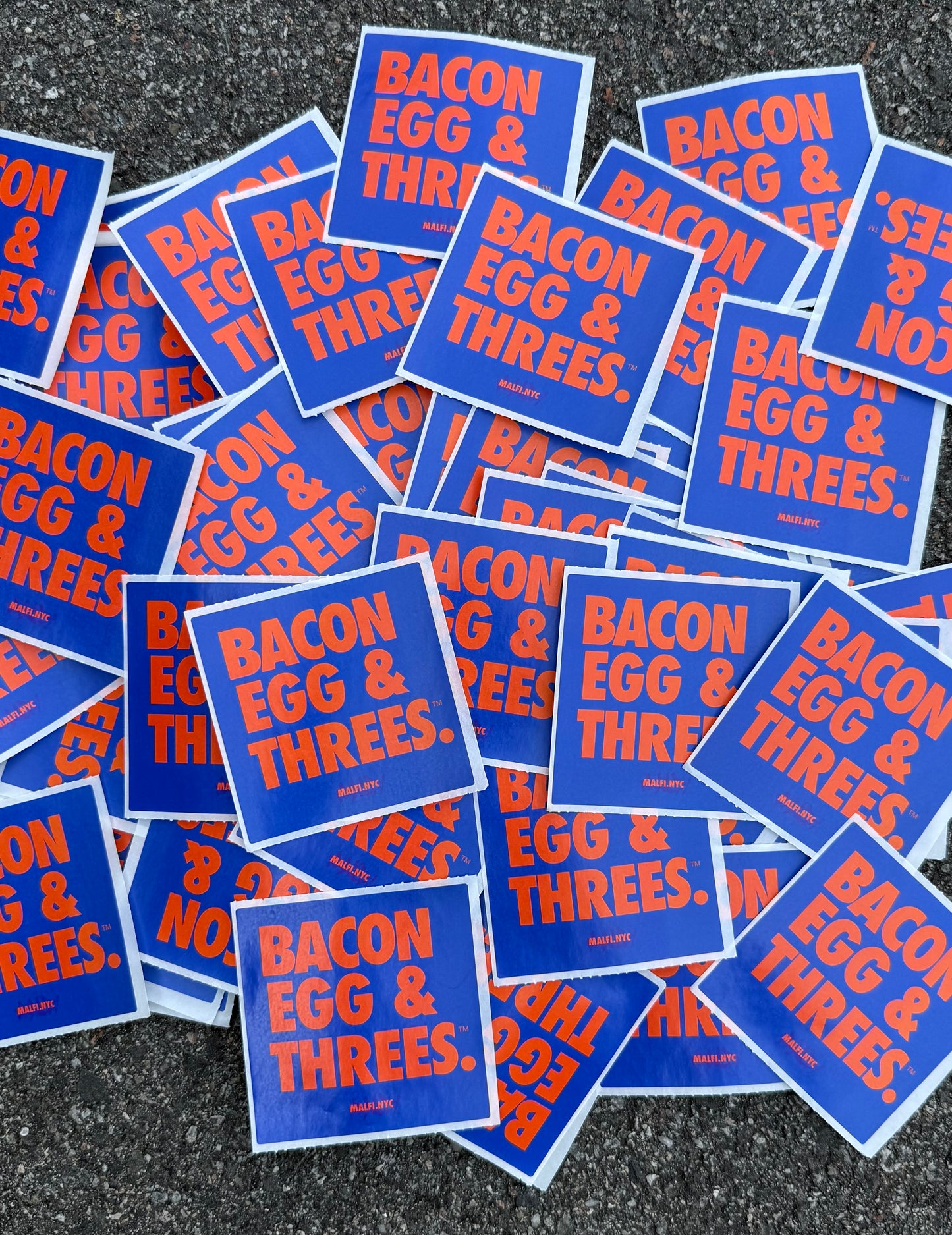 Bacon Egg & Threes Sticker Pack (3)